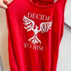 CVG Lightweight, Red, Racerback Tank Top with White Phoenix Design
